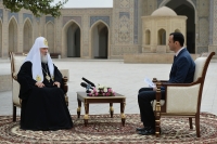 Интервью Святейшего Патриарха Кирилла по итогам визита в Ташкентскую и Узбекистанскую епархию