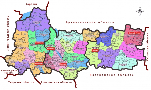 В пределах Вологодской области образована Вологодская митрополия, включающая в себя Вологодскую, Великоустюжскую и Череповецкую епархии