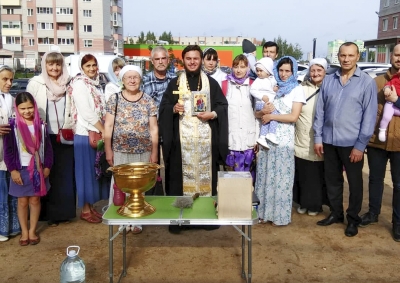 Для жителей микрорайона &quot;Южная Крепость&quot; состоялся молебен с водоосвящением