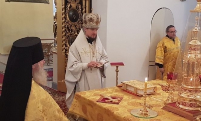 Епископ Флавиан совершил Литургию в день памяти Обновления храма Воскресения Христова в Иерусалиме