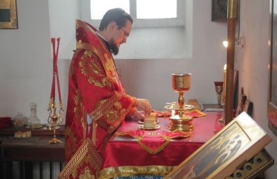 Вытегорцы помолились со своим правящим архиереем епископом Флавианом в день памяти великомученика Георгия Победоносца
