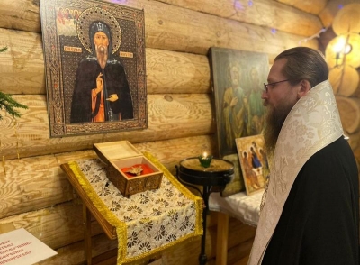 Епископ Игнатий помолился в мужском монастыре Троице-Благовещенской Евфросино-Синозерской пустыни