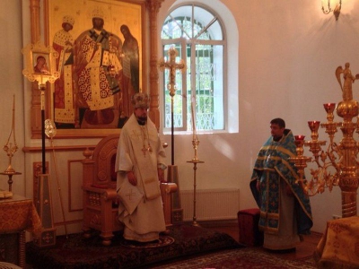 Епископ Флавиан совершил Литургию в Воскресенском соборе города Череповца