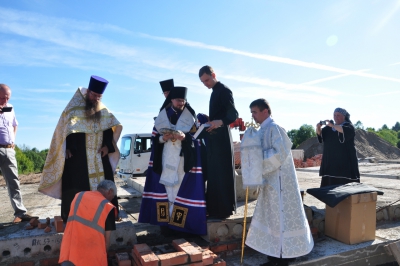 Епископ Флавиан совершил закладку храма в селе Троицкое