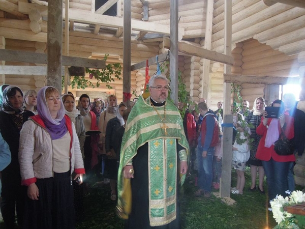 В строящемся храме села Городище прошел престольный праздник