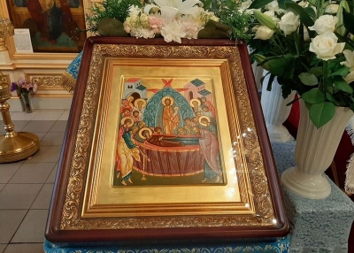 В Архиерейском Воскресенском подворье в день Успения Пресвятой Богородицы появилась новая праздничная икона