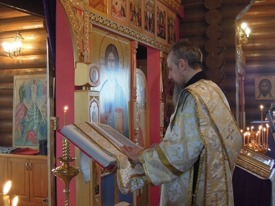 В Ново-Леушинском монастыре села Мякса в Вербное воскресенье состоялась Божественная литургия